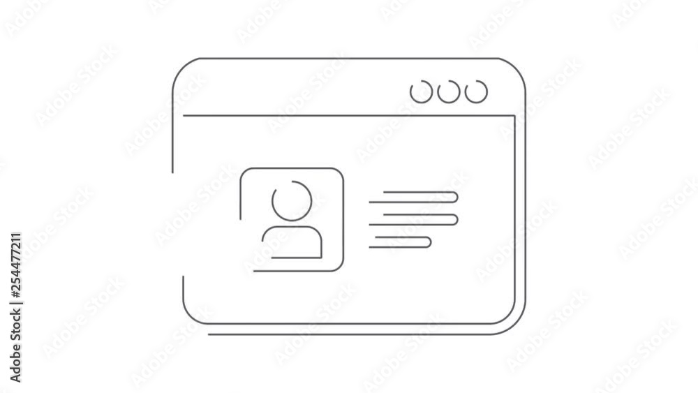 Poster user account on computer window