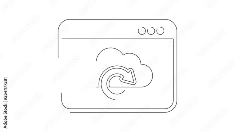 Poster cloud on computer window