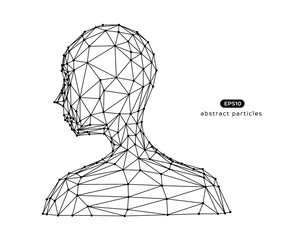 Abstract vector illustration of human bust.