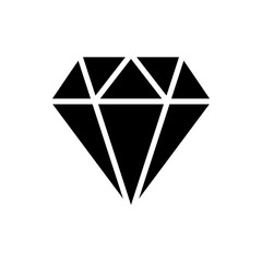 Diamond icon vector. Diamond line icon. Gemstone symbol