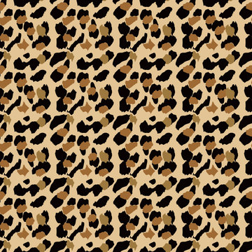 Fashionable Leopard Seamless Pattern. Stylized Spotted Leopard Skin Background for Fashion, Print, Wallpaper, Fabric. Vector illustration eps10