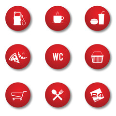 gas station set icon