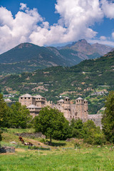 Fototapeta na wymiar Castello di Fenis, Valle d'Aosta, Italia