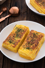 Grilled ham and cheese sandwich