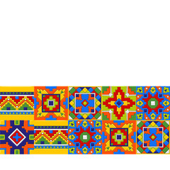 Mexican talavera ceramic tile pattern.
