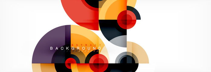 Circle abstract background with triangular shapes for modern design, cover, template, brochure, flyer.