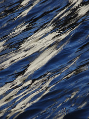 water reflections in blue and white