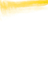 Card with yellow watercolor painting for design. Abstract backdrop. Save the Date, postcard, banner, logo, wedding invitation. Isolated on white background. Vector illustration.