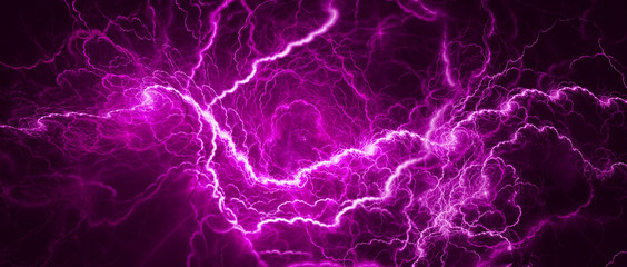 Purple glowing lightning
