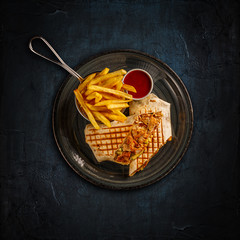 Wrap with grilled chicken