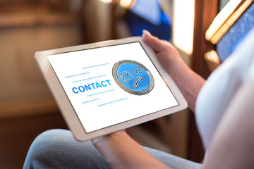 Contact concept on a tablet