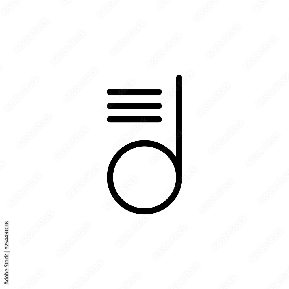 Poster playlist simple vector icon. illustration symbol design template for web mobile ui element. perfect 