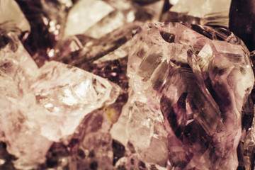 Abstract background texture of natural crystal amethyst