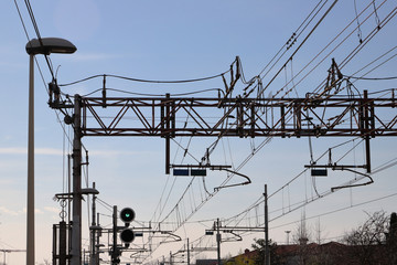 FILI ELETTRICI DELLA RETE FERROVIARIA, ELECTRIC WIRES OF THE RAILWAY NETWORK