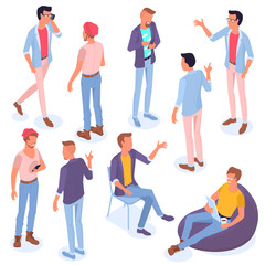 isometric  vector people