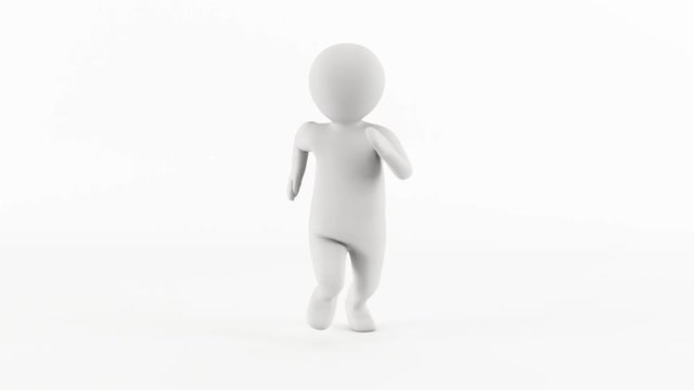 3D character animation - John Dough character running animation