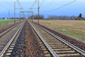 Obraz premium railway in the field