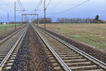 Obraz premium railway in the field