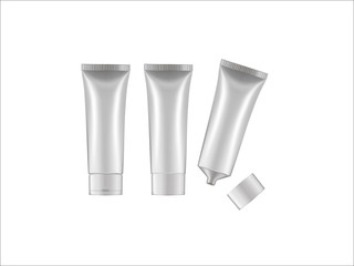 Vector cream or toothpaste tubes. Ointment. Salve. Glue tube