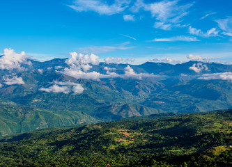 Landscape of Barichara, Santander Department, Colombia