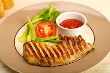 Grilled pork cutlet
