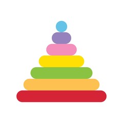 children's pyramid on a white background