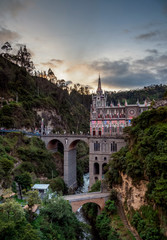 Fototapeta na wymiar Las Lajas Sanctuary, Narino Departmant, Colombia
