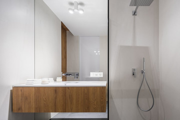 Simple bathroom with shower