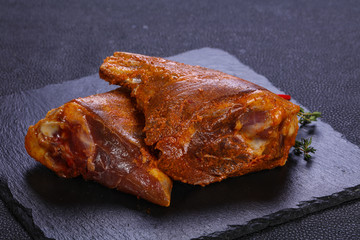 Raw lamb shank