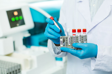 Male scientist working at the laboratory
