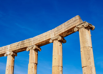 Fototapeta premium Ionic Columns, Jerash, Jerash Governorate, Jordan