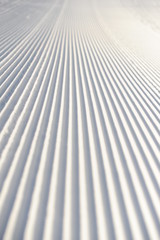 Ski slope pattern in the morning 