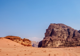 Landscape of Wadi Rum, Aqaba Governorate, Jordan