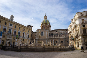 Obraz premium Piazza Pretoria, also known as square of Shame, Palermo