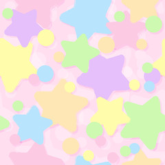 Seamless texture . Starry background. Cute beautiful stars. Sweet dreams. Children's style.