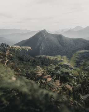 green mountain under gray sky during daytime