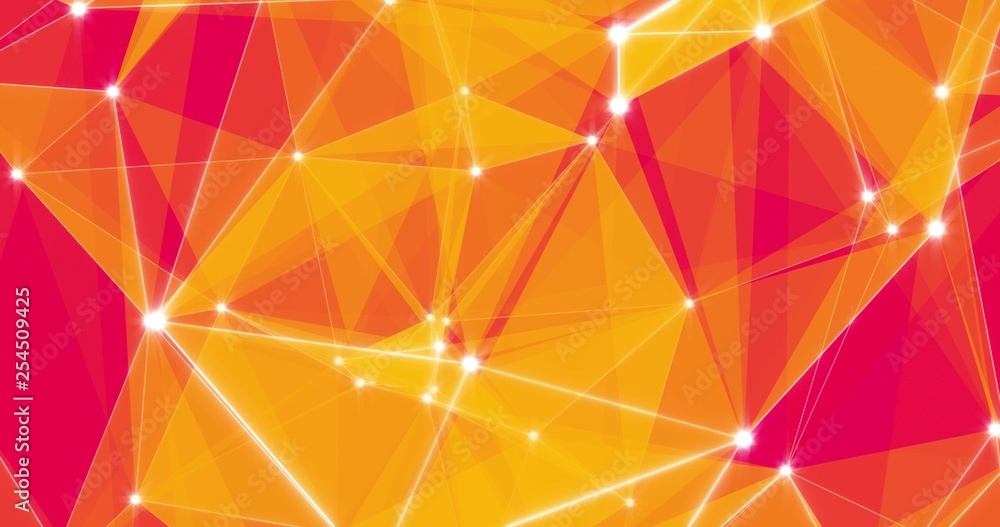 Fototapete background abstract dynamic plexus futuristic technology. 3d render