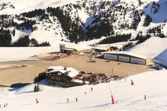 Courchevel Airport In Winter 