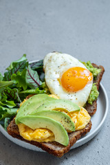 Avocado toast with Egg for healthy breakfast