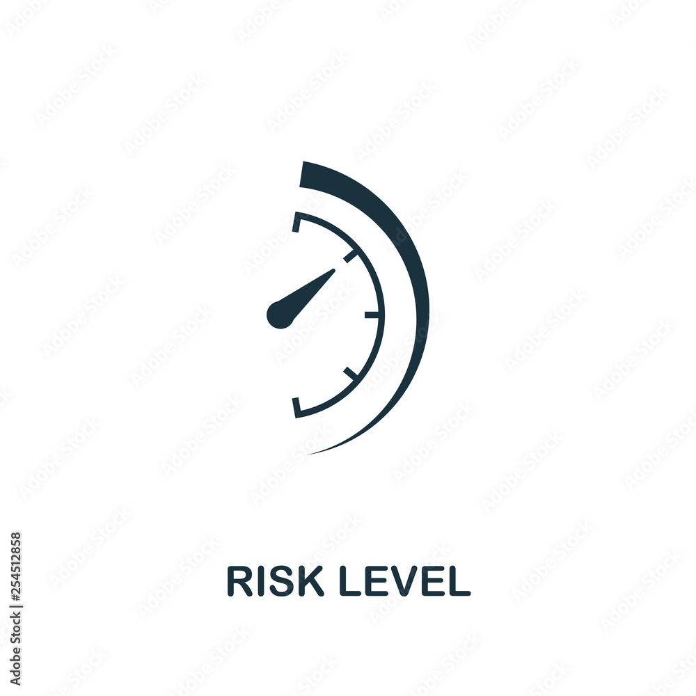 Poster risk level icon. creative element design from risk management icons collection. pixel perfect risk l