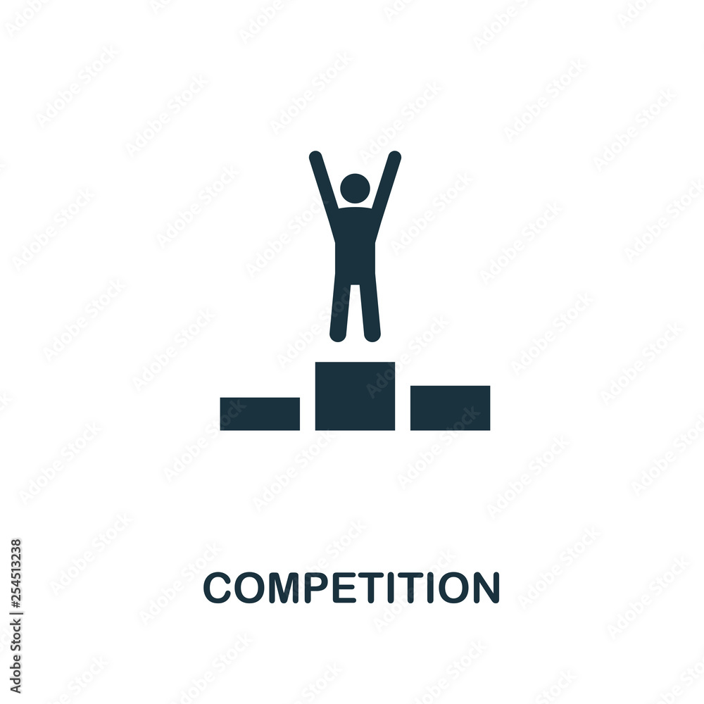 Poster competition icon. creative element design from risk management icons collection. pixel perfect compe