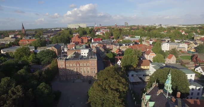 Aerial Shot, Lund Town, Sweden