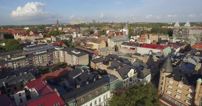 Aerial Shot, Lund Town, Sweden