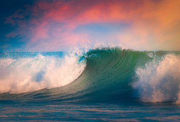 blue and white abstract painting