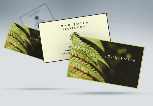Business Card Layout with Fern Theme