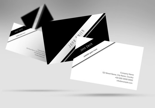 Black and White Business Card Layout
