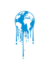 klimawandel schmelzende erde tropfen graffiti retten klima heiß erderwärmung verschmutzen echt real co2 ökologisch schützen retten planet grün leben frieden hippie logo