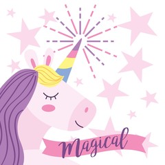 Unicorn fantasy cartoons