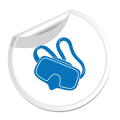 Diving mask icon isolated