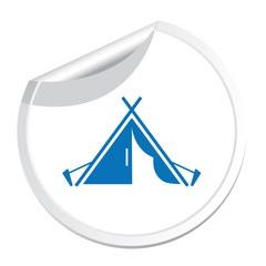 Stylized icon of tourist tent